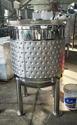 500 Liter Mixer Tank 220V Electric Cooling Dimple Jacketed Mixing Tank