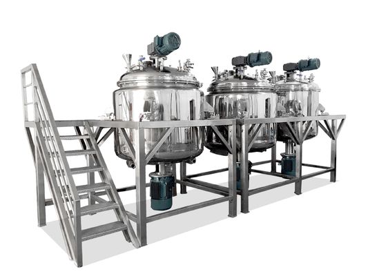 15KW Toothpaste Mixing Tank 1000 Liters Cosmetic Emulsifier Mixer