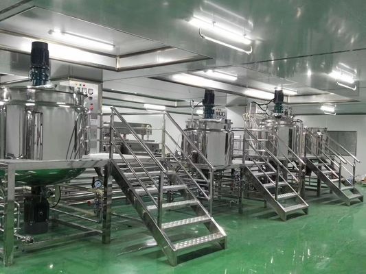500L Stainless Steel Vacuum Emulsifier Mixer Homogenizer for Whitening Toothpaste and Tooth Gel Manufacturing
